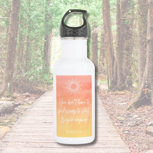 Mystic Sun Inspirational Quote Orange and White Waterfles