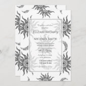 Mystic Sun Moon Zwart-wit Kaart (Voorkant / Achterkant)