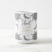 Mystic Sun Moon Zwart-wit Koffiemok (Center)