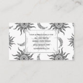 Mystic Sun Moon Zwart-wit Visitekaartje (Achterkant)