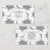 Mystic Sun Moon Zwart-wit Visitekaartje (Voorkant / Achterkant)