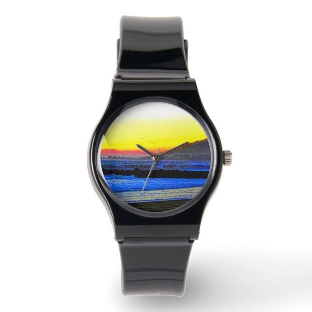 Mystic Sunset  Horloge (Voorkant)