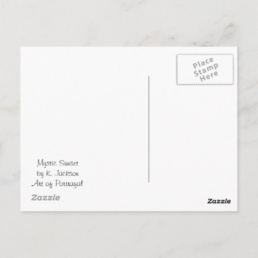 Mystic Sunset Postcard Briefkaart (Achterkant)
