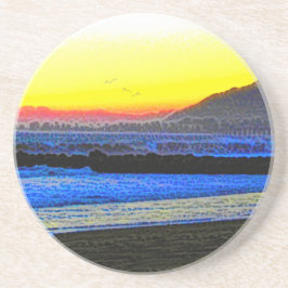 Mystic Sunset  Zandsteen Onderzetter