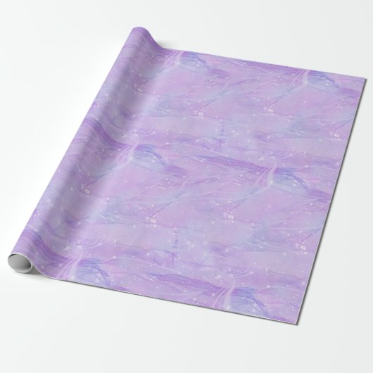 Mystic Swirls, lavendel waterverf Wrapping papier (Uitgerold)