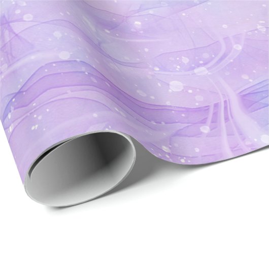 Mystic Swirls, lavendel waterverf Wrapping papier (Rol Hoek)