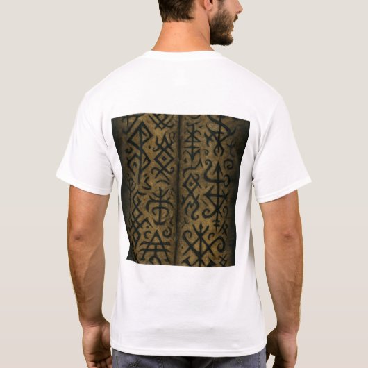 Mystic Symbols & Dark Occult T-shirt (Mannen) (Achterkant)
