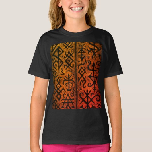 Mystic Symbols & Dark Occult T-shirt (Meisjes) (Voorkant)