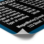 Mystic Symbols, Psychische lezing prijslijst Poster (Hoek)