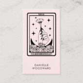 Mystic Tarot Esthetician Branding Blush Pink Visitekaartje (Voorkant)