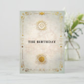 Mystic Tarot Fortune Old Gold 30th Birthday Party Kaart (Staand voorkant)