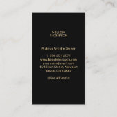 Mystic Tarot Make-up Haar Nagels Monogram Goud Zwa Afsprakenkaartje (Achterkant)