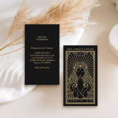 Mystic Tarot Make-up Haar Nagels Monogram Goud Zwa Visitekaartje