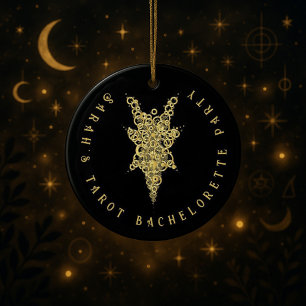 Mystic Tarot Meidenavondfeestje Keramisch Ornament