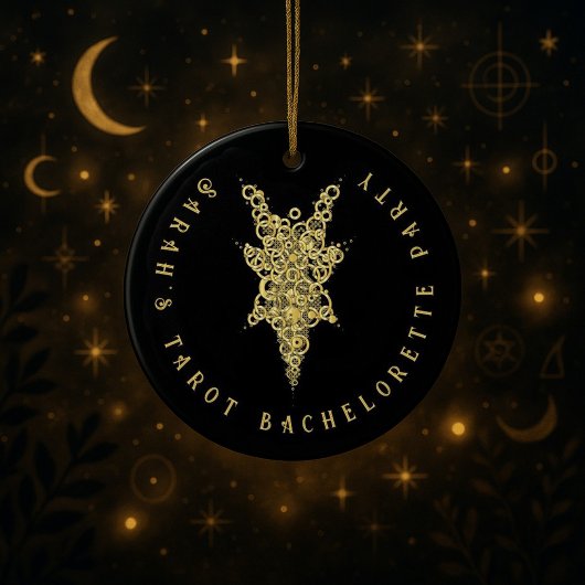 Mystic Tarot Meidenavondfeestje Keramisch Ornament