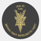 Mystic Tarot Meidenavondje Ronde Sticker (Voorkant)