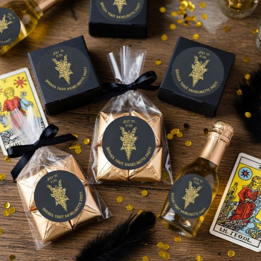 Mystic Tarot Meidenavondje Ronde Sticker