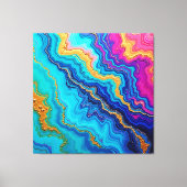 Mystic Teal & Gold Energy Canvas Afdruk (Voorkant)