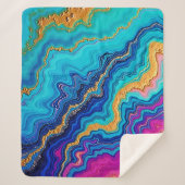 Mystic Teal & Gold Energy Sherpa Deken (Voorkant)