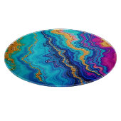 Mystic Teal & Gold Energy Snijplank (Hoek)