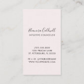 Mystic Third Eye Symbol Logo Blush Pink sychic Visitekaartje (Achterkant)