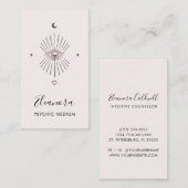 Mystic Third Eye Symbol Logo Blush Pink sychic Visitekaartje (Voorkant / Achterkant)