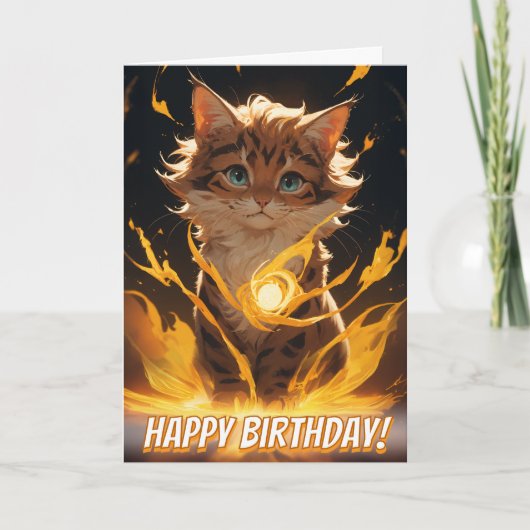 Mystic Tiger Cat Fire bekend Kaart (Voorkant)