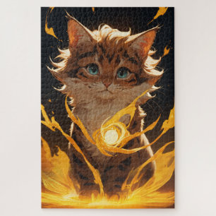 Mystic Tiger Cat Fire bekend Legpuzzel