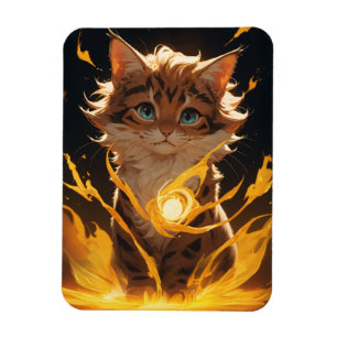 Mystic Tiger Cat Fire bekend Magneet