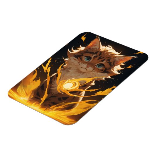 Mystic Tiger Cat Fire bekend Magneet (Linkerzijde)