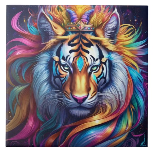 Mystic Tiger Tegeltje (Voorkant)