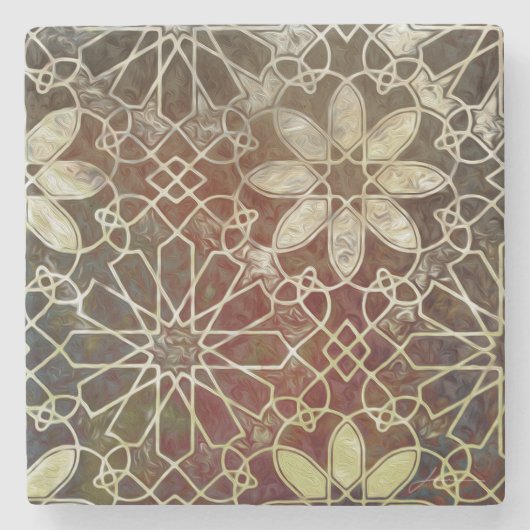 Mystic Tiles II Stenen Onderzetter (Voorkant)