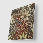 Mystic Tiles II Vierkante Klok (Hoek)