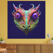 Mystic Toad/Gecko/Frog Canvas Afdruk (Insitu (Woonkamer))