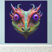 Mystic Toad/Gecko/Frog Canvas Afdruk (Insitu (Houten vloer))