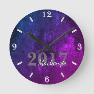 Mystic-Topaz Afstudeerder   Jaar Blauw Roze Paarse Ronde Klok
