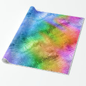 Mystic Topaz Blue Glassy Texture Cadeaupapier (Uitgerold)