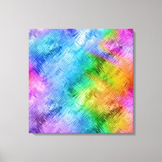 Mystic Topaz Blue Glassy Texture Canvas Afdruk (Voorkant)