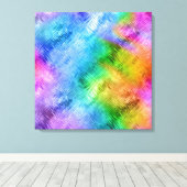 Mystic Topaz Blue Glassy Texture Canvas Afdruk (Insitu (Houten vloer))