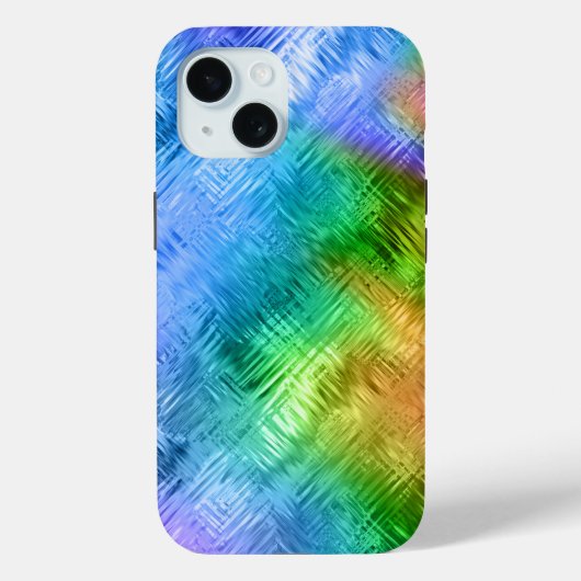 Mystic Topaz Blue Glassy Texture Case-Mate iPhone Case (Achterkant)