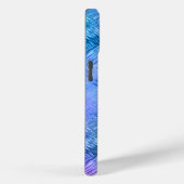 Mystic Topaz Blue Glassy Texture Case-Mate iPhone Case (Achterkant / Rechts)