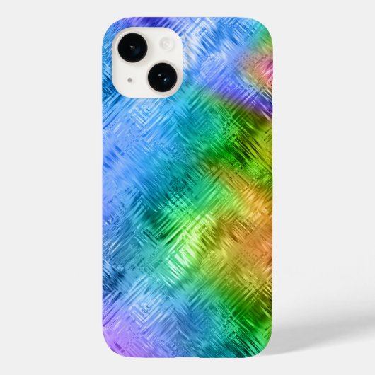Mystic Topaz Blue Glassy Texture Case-Mate iPhone Case (Achterkant)