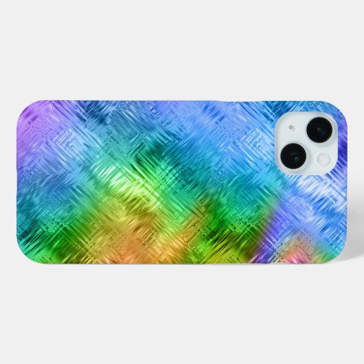Mystic Topaz Blue Glassy Texture Case-Mate iPhone Case (Achterkant (horizontaal))
