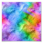 Mystic Topaz Blue Glassy Texture Foto Afdruk (Voorkant)