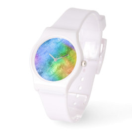 Mystic Topaz Blue Glassy Texture Horloge