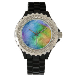 Mystic Topaz Blue Glassy Texture Horloge