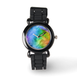 Mystic Topaz Blue Glassy Texture Horloge