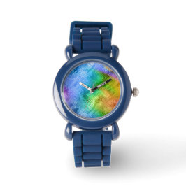 Mystic Topaz Blue Glassy Texture Horloge