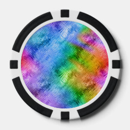 Mystic Topaz Blue Glassy Texture Pokerchips