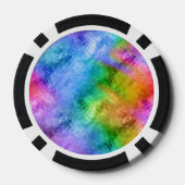 Mystic Topaz Blue Glassy Texture Pokerchips (Achterkant)